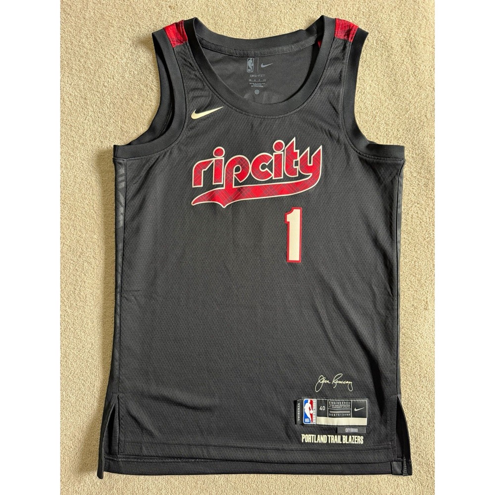Nike Simons #1 Portland Trail Blazers Rip City City Edition Jersey Small 40